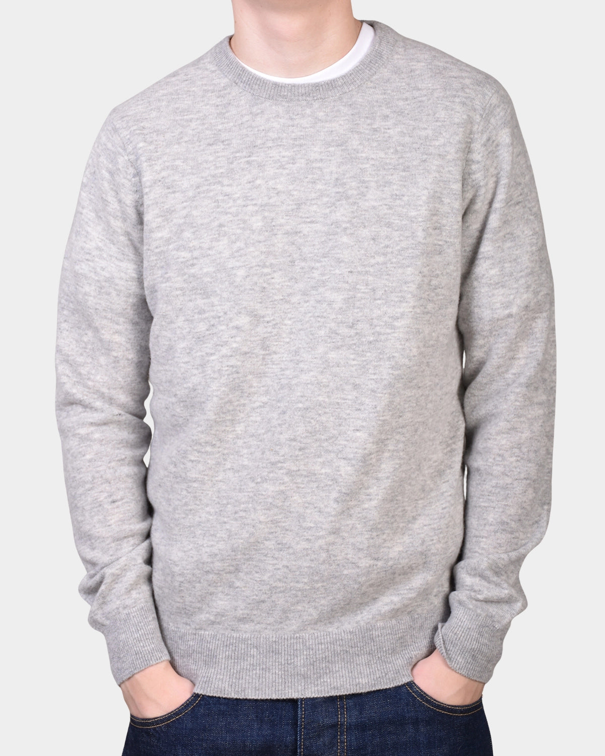 Crewneck 12 GG Lambswool - Grey - Hugo Sthlm