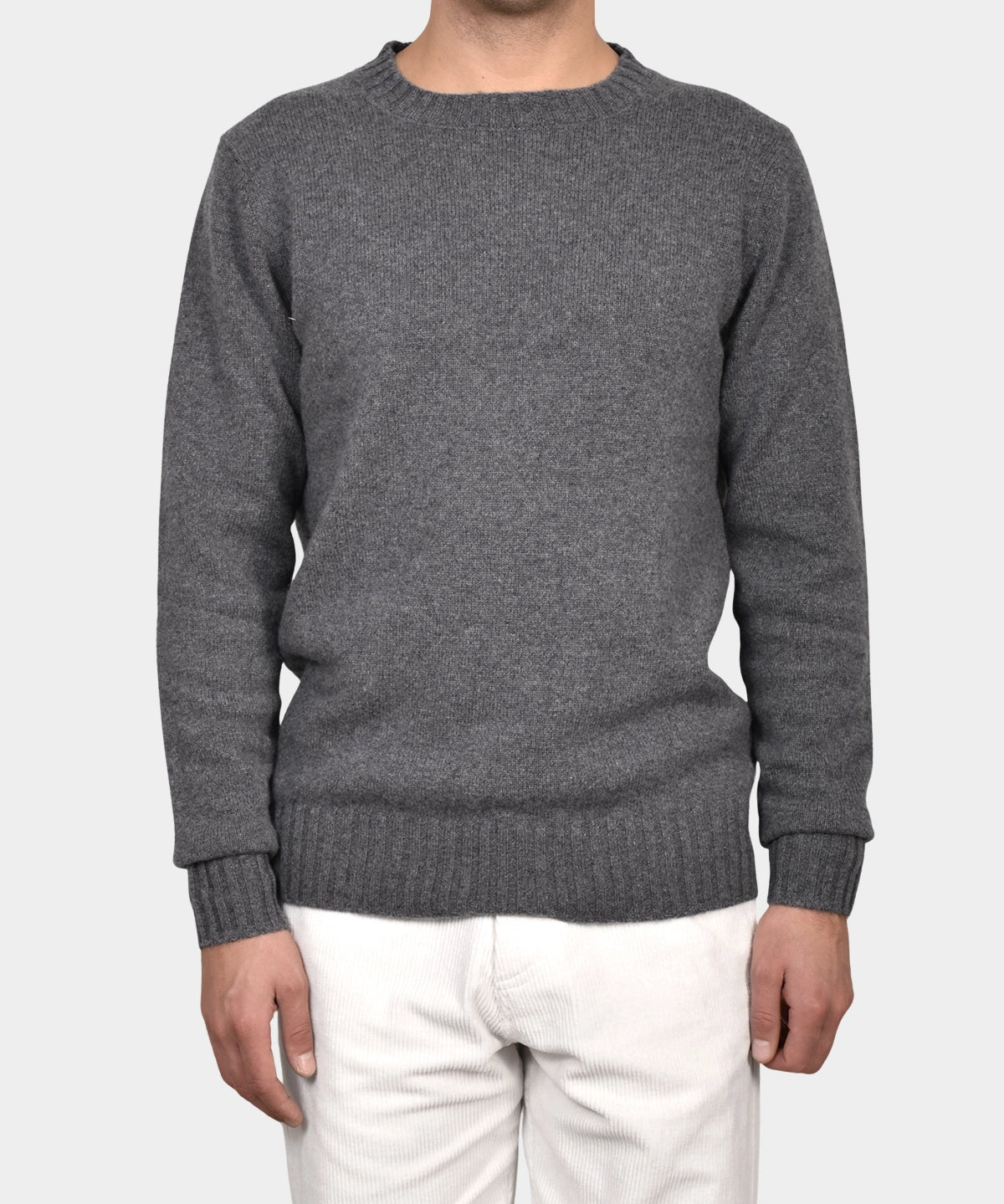 Crew Neck 70/30 Wool/Cashmere - Grey - Hugo Sthlm