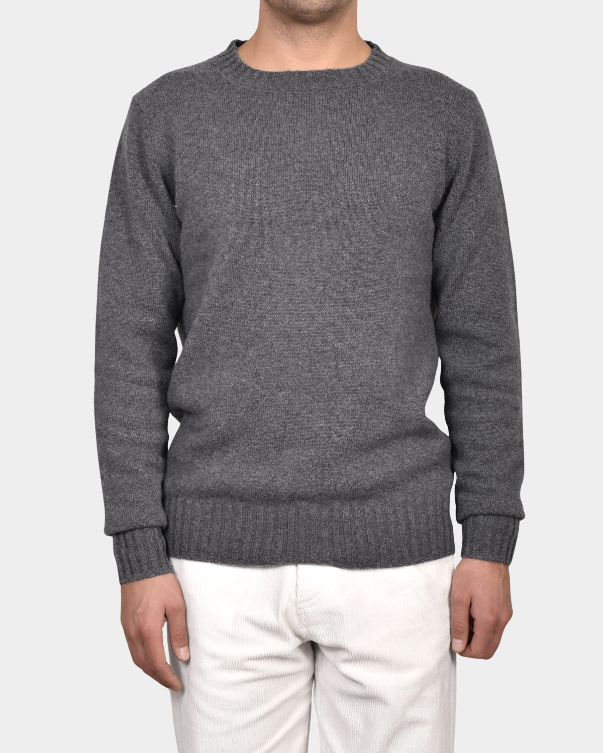 Crew Neck 70/30 Wool/Cashmere - Grey - Hugo Sthlm