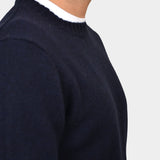 Crewneck 70/30 Wool Cashmere - Navy