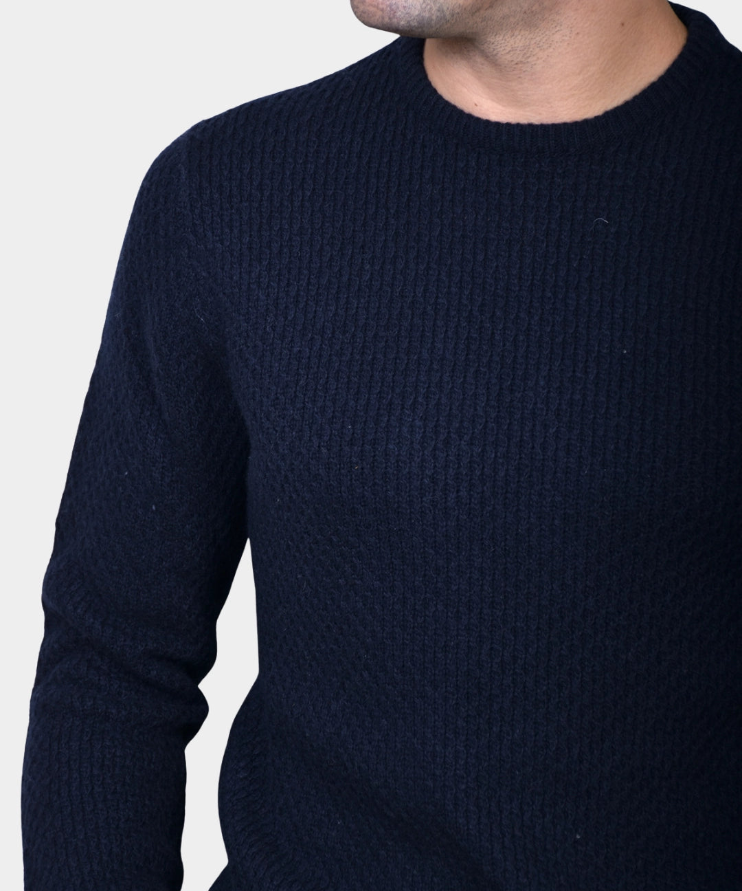 Crewneck Cashmere Blend - Navy - Hugo Sthlm