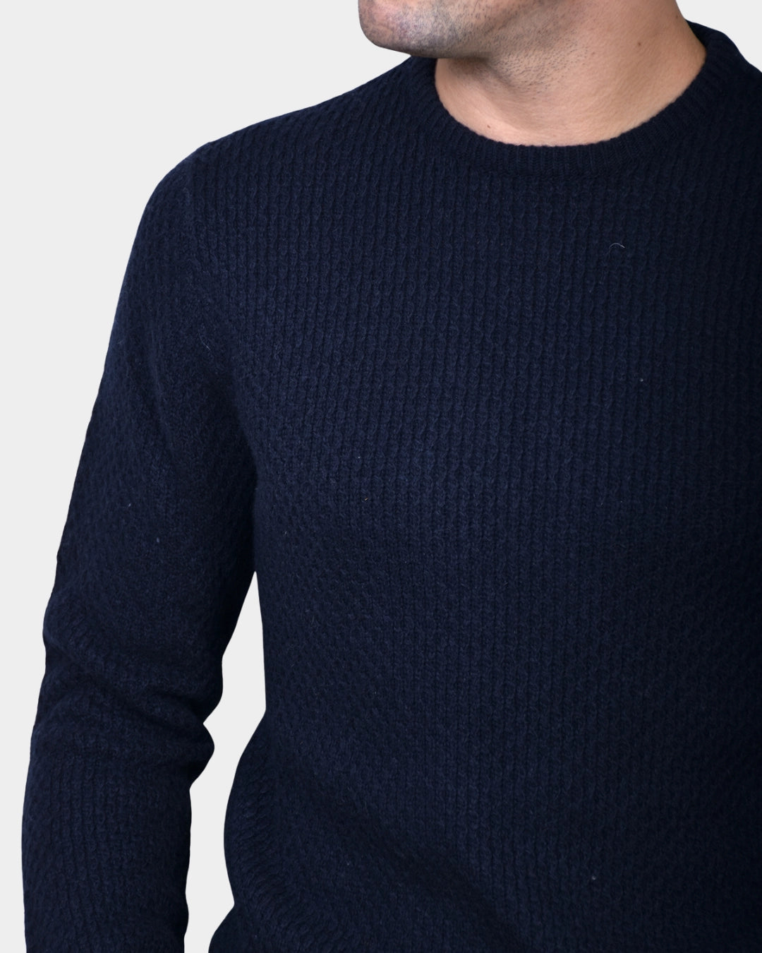 Crewneck Cashmere Blend - Navy - Hugo Sthlm