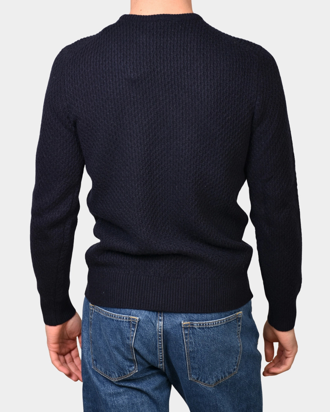 Crewneck Cashmere Blend - Navy - Hugo Sthlm