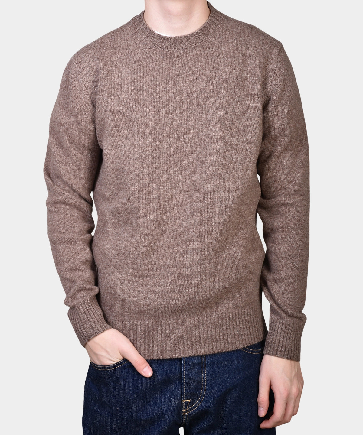 Crewneck Lambswool 7 GG - Brown - Hugo Sthlm