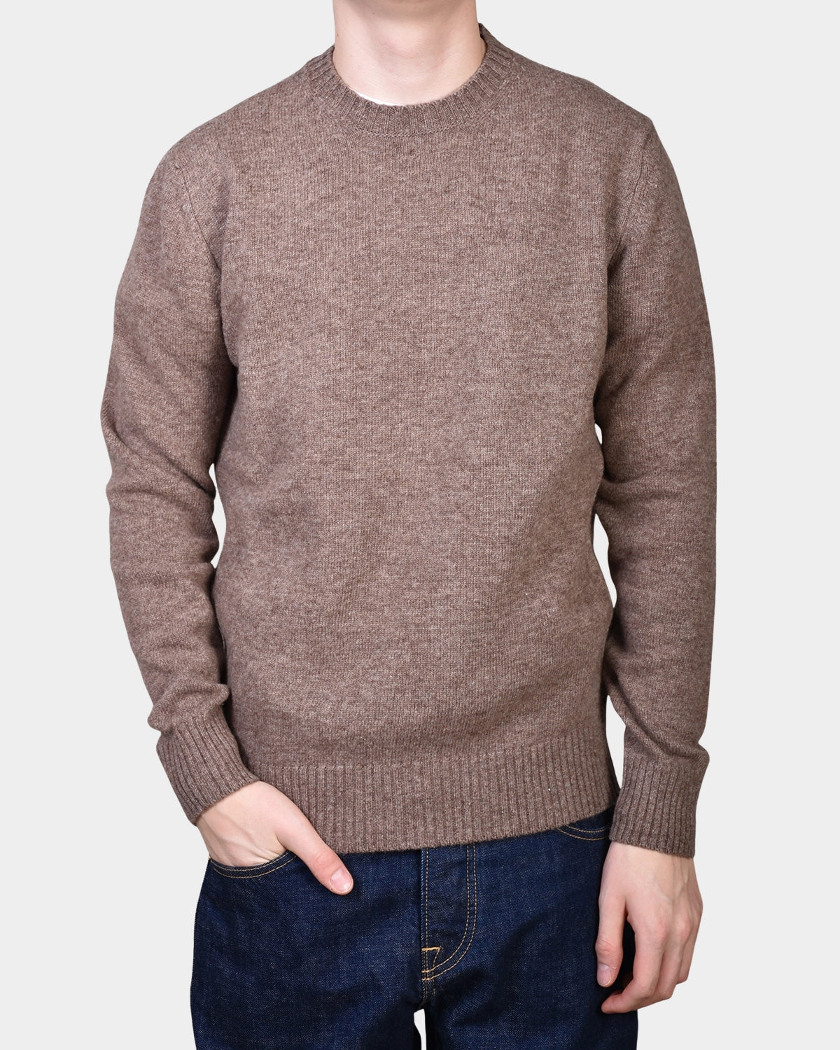Crewneck Lambswool 7 GG - Brown - Hugo Sthlm