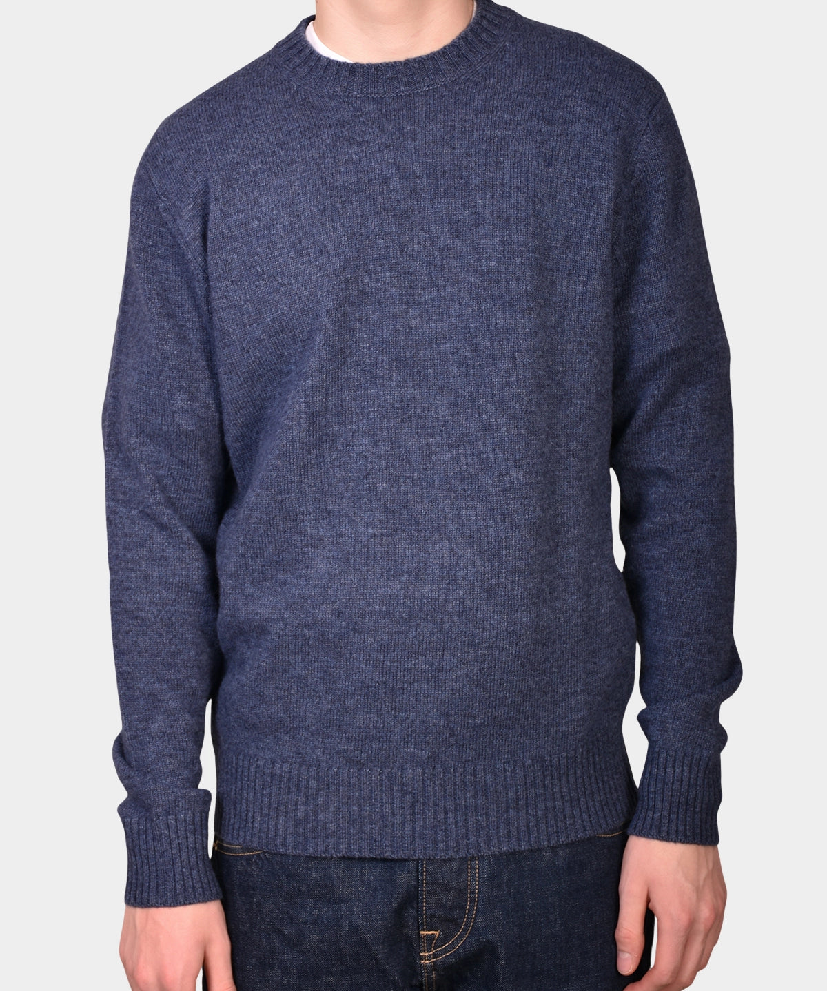 Crewneck Lambswool 7 GG - Denim - Hugo Sthlm