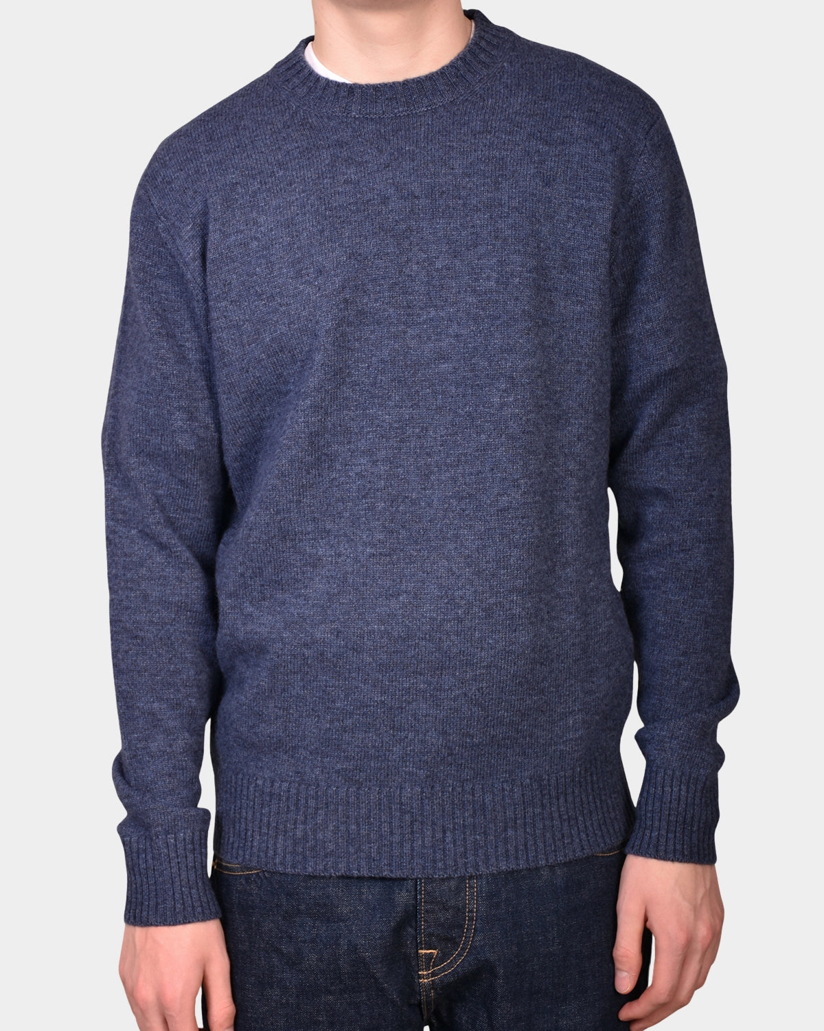 Crewneck Lambswool 7 GG - Denim - Hugo Sthlm