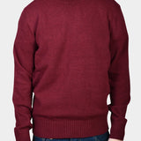 Crewneck Lambswool 7 GG - Wine - Hugo Sthlm
