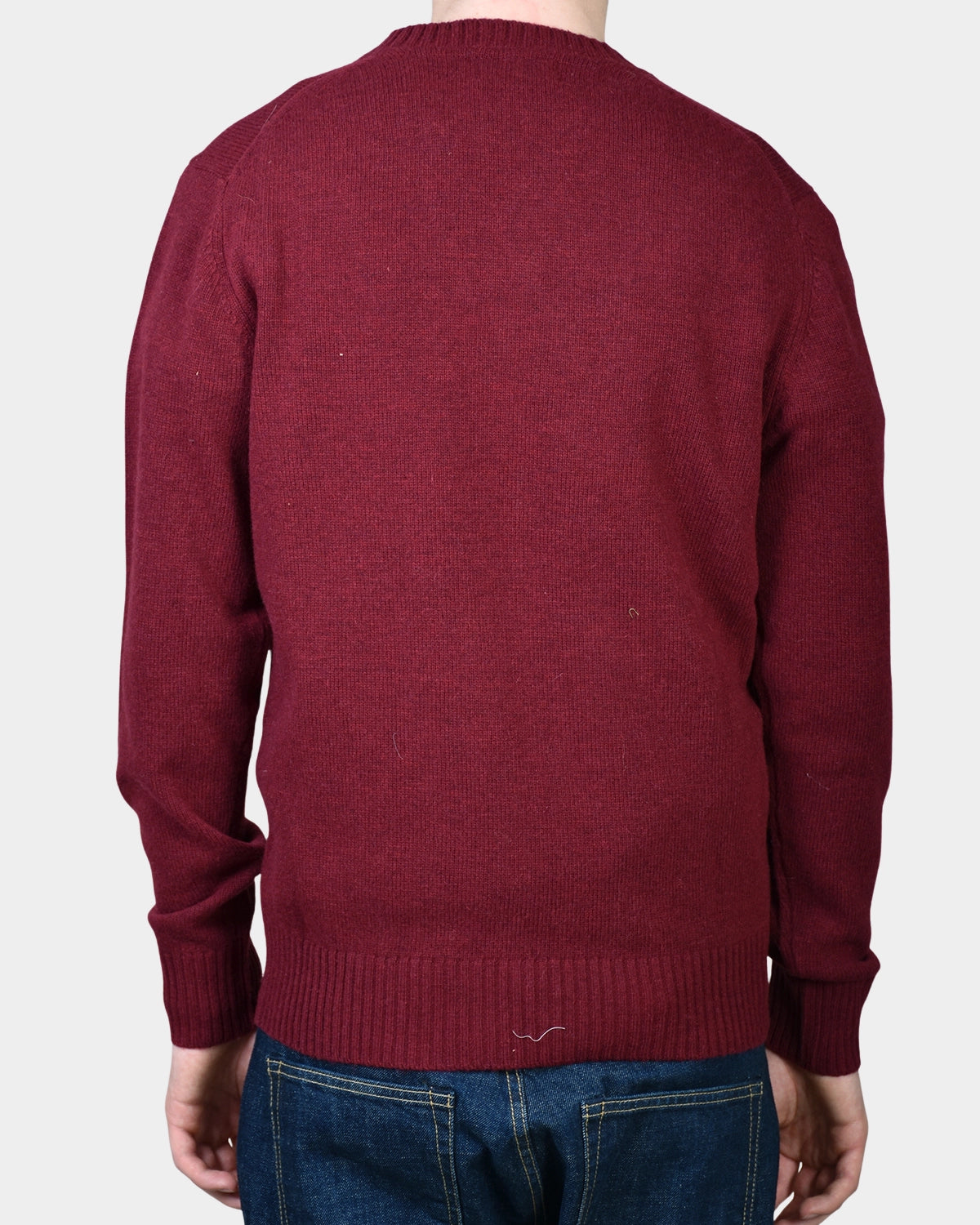 Crewneck Lambswool 7 GG - Wine - Hugo Sthlm