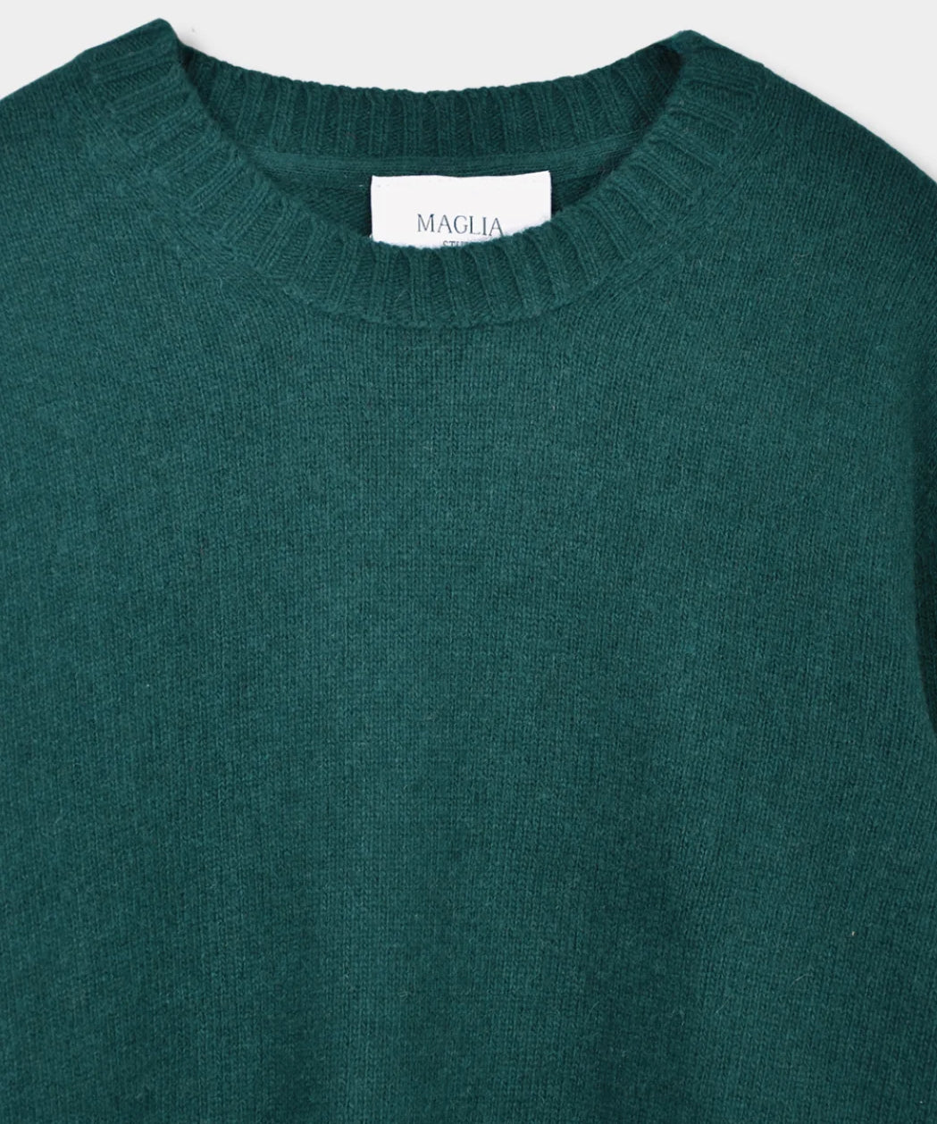 Crewneck Lambswool 7 GG - Green - Hugo Sthlm