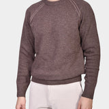 Crewneck Raglan Contrast 80/20 - Brown