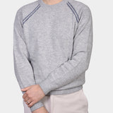 Crewneck Raglan Contrast 80/20 - L Grey