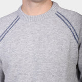 Crewneck Raglan Contrast 80/20 - L Grey