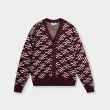 Denny Jacquard Cardigan - Winetasting