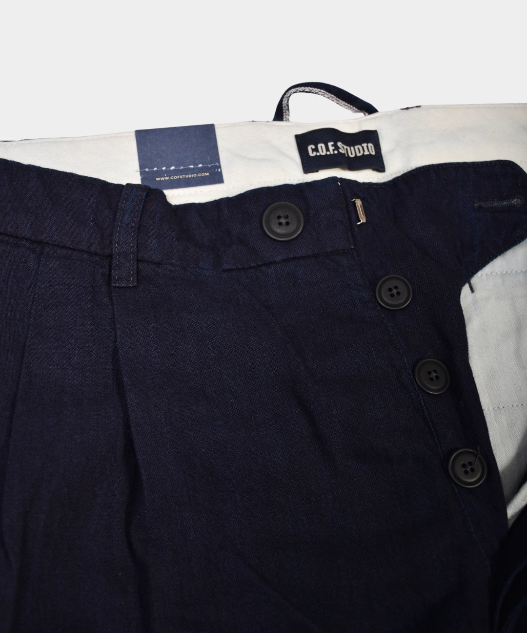Double Pleated Trouser - Rinsed - Hugo Sthlm