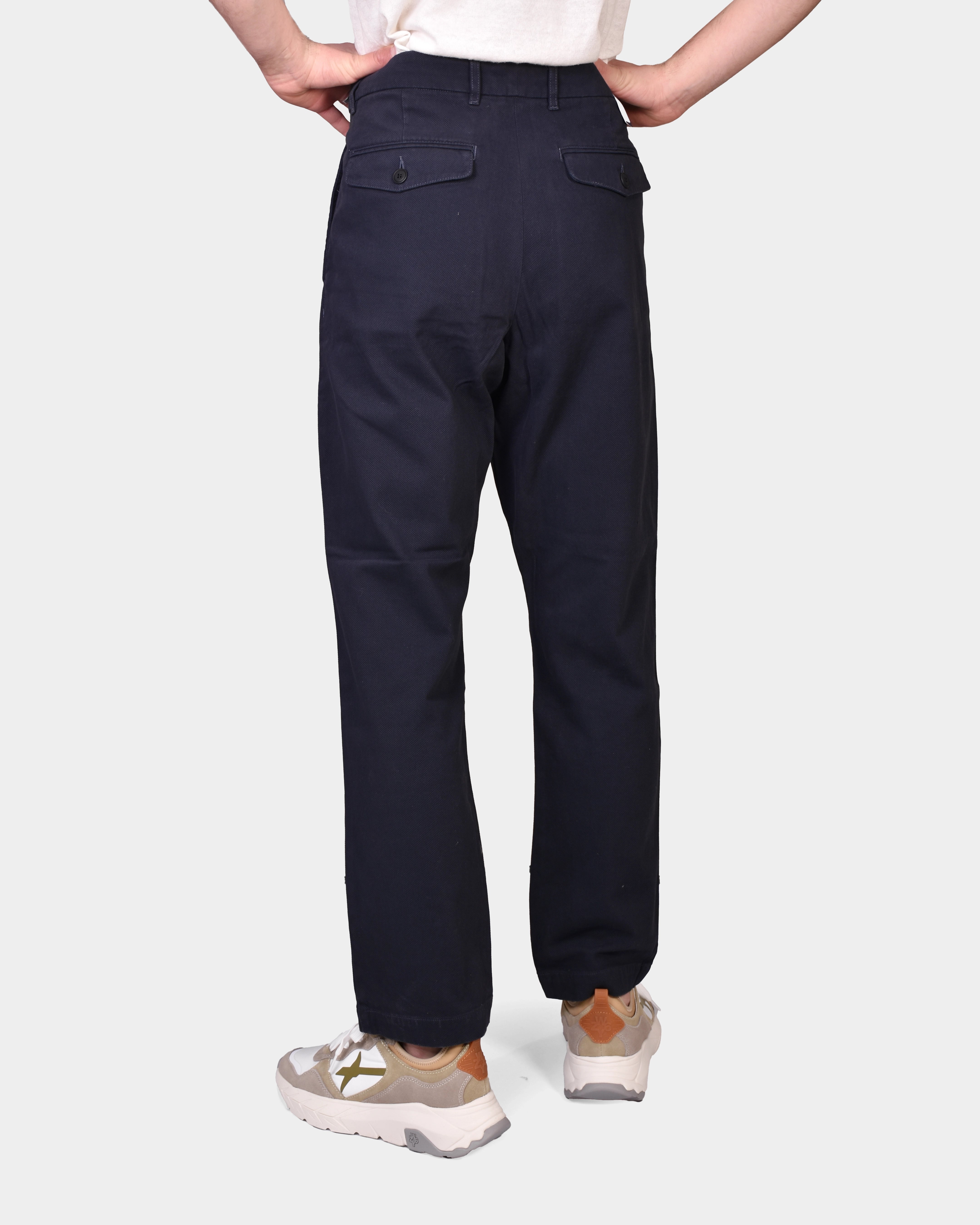 Double Pleated Trouser Structure - Navy - Hugo Sthlm