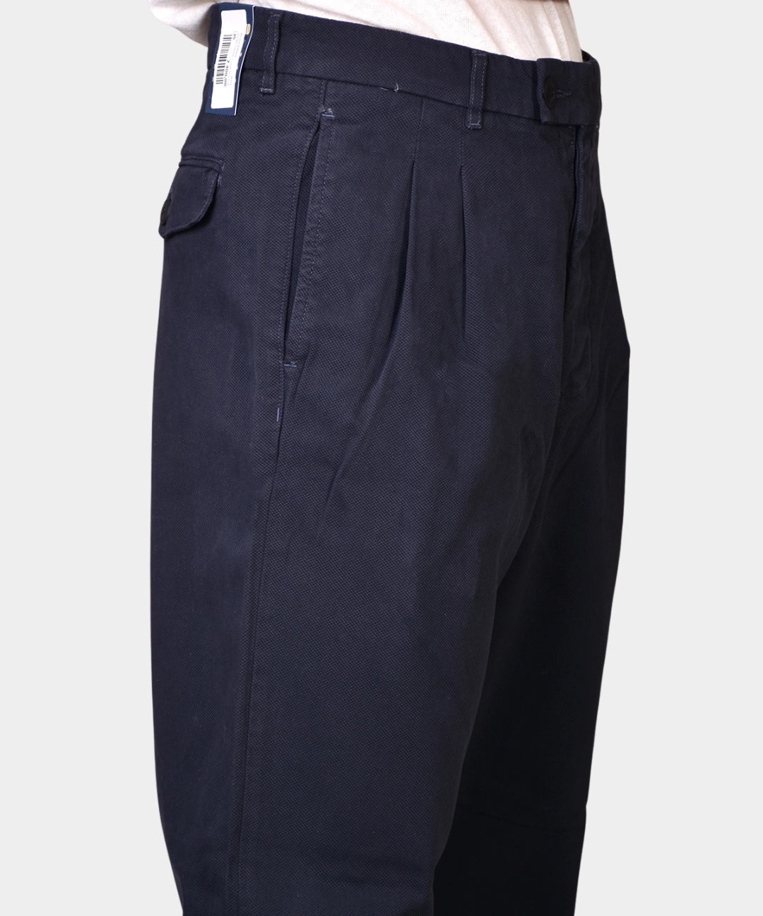Double Pleated Trouser Structure - Navy - Hugo Sthlm