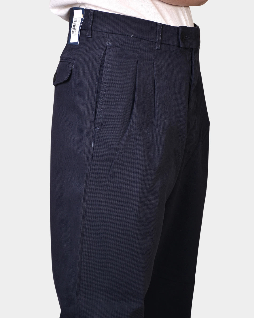 Double Pleated Trouser Structure - Navy - Hugo Sthlm