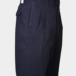 Double Pleated Trouser Structure - Navy - Hugo Sthlm