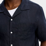 Elio Linen Shirt - JL Navy - Hugo Sthlm