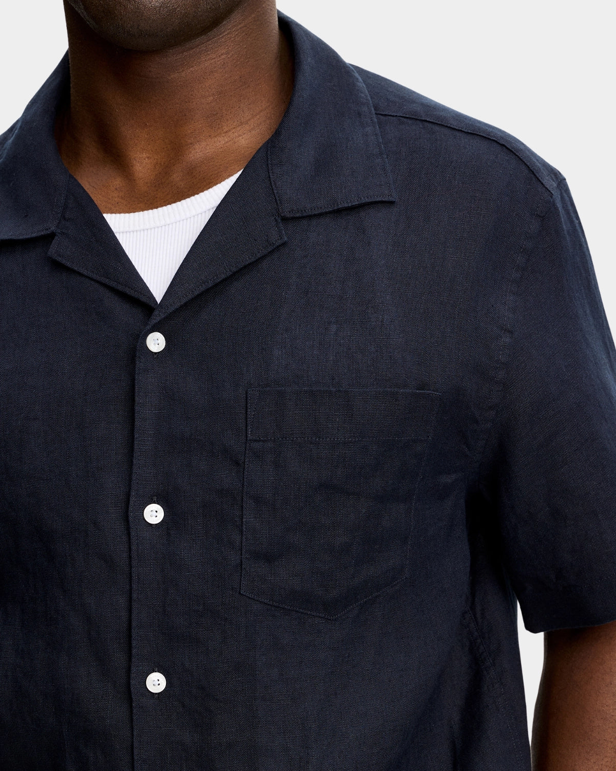 Elio Linen Shirt - JL Navy - Hugo Sthlm