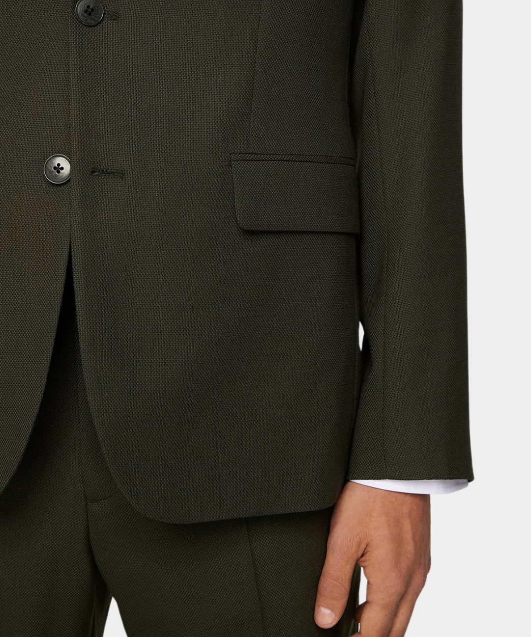 Elton U Active Hopsack Blazer - Forest Green - Hugo Sthlm