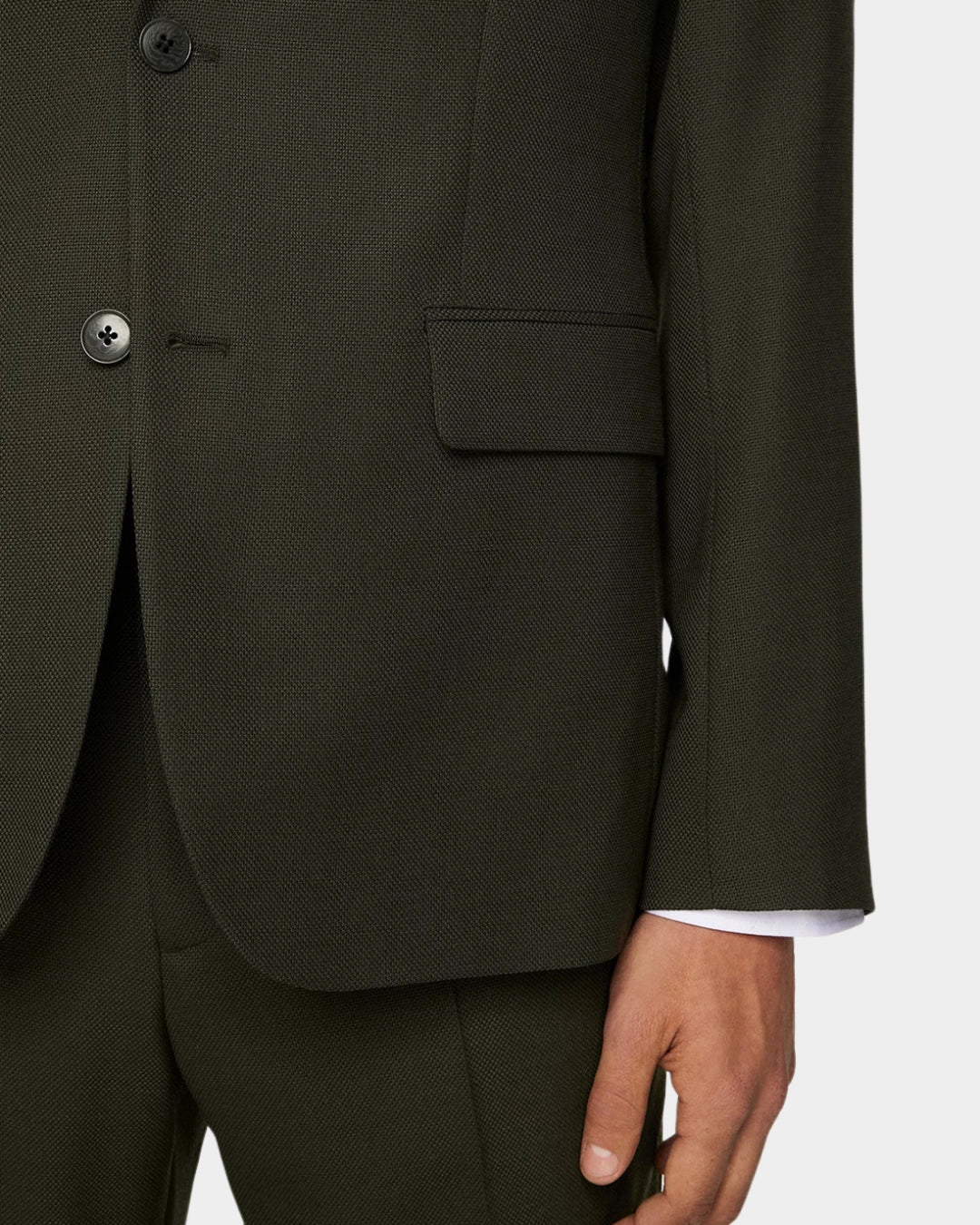 Elton U Active Hopsack Blazer - Forest Green - Hugo Sthlm