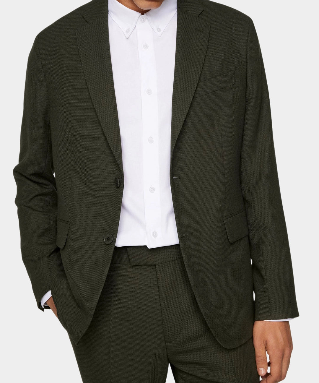 Elton U Active Hopsack Blazer - Forest Green - Hugo Sthlm