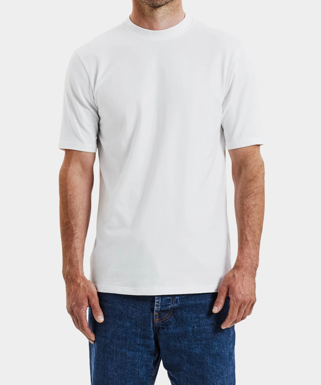 High-Neck Tee - White - Hugo Sthlm