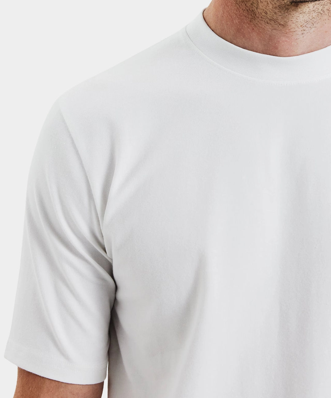 High-Neck Tee - White - Hugo Sthlm