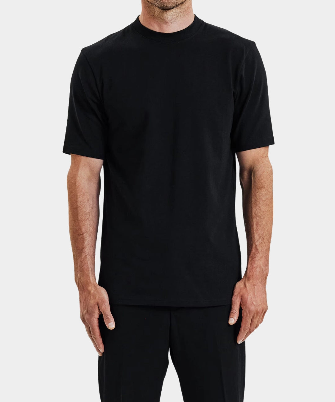 High-Neck Tee - Black - Hugo Sthlm