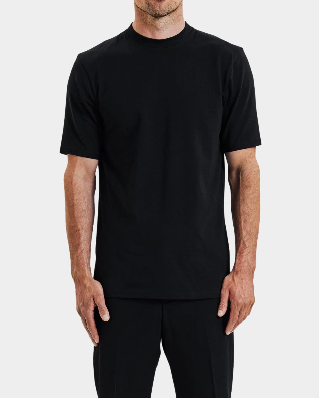 High-Neck Tee - Black - Hugo Sthlm