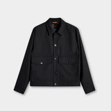 Jevin Brushed Twill Jacket - Black