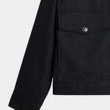 Jevin Brushed Twill Jacket - Black