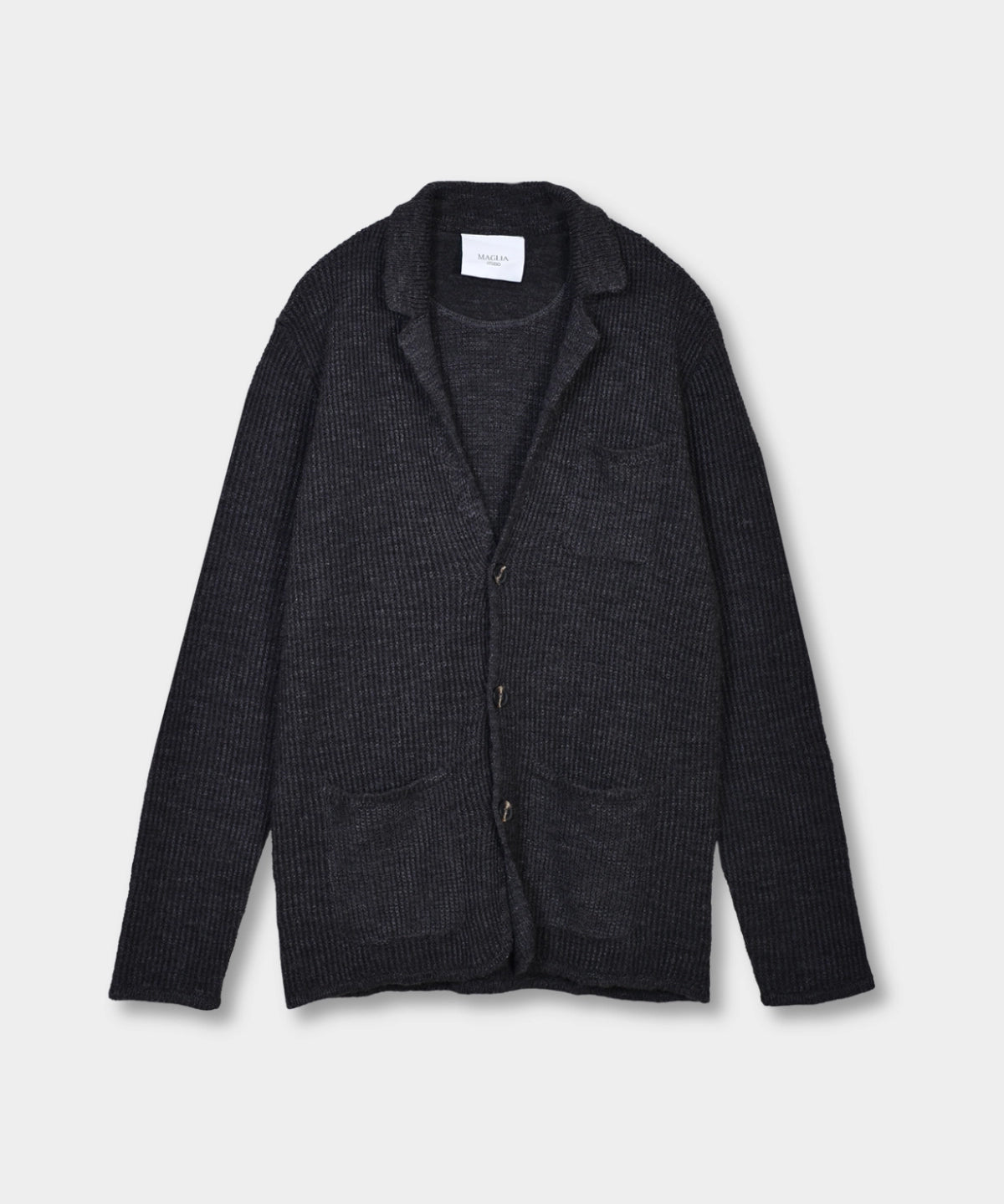 Knitted Blazer - Grey - Hugo Sthlm