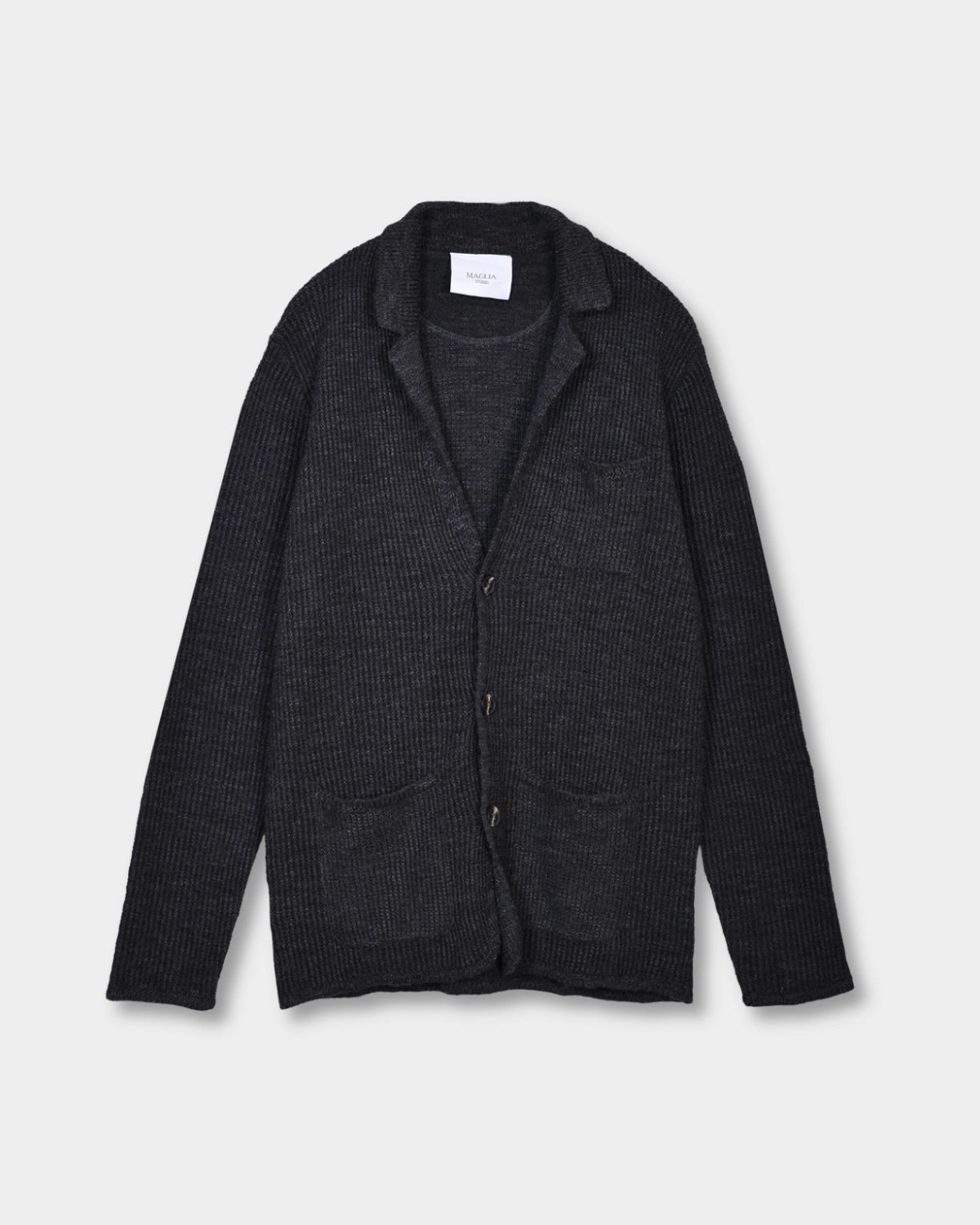 Knitted Blazer - Grey - Hugo Sthlm