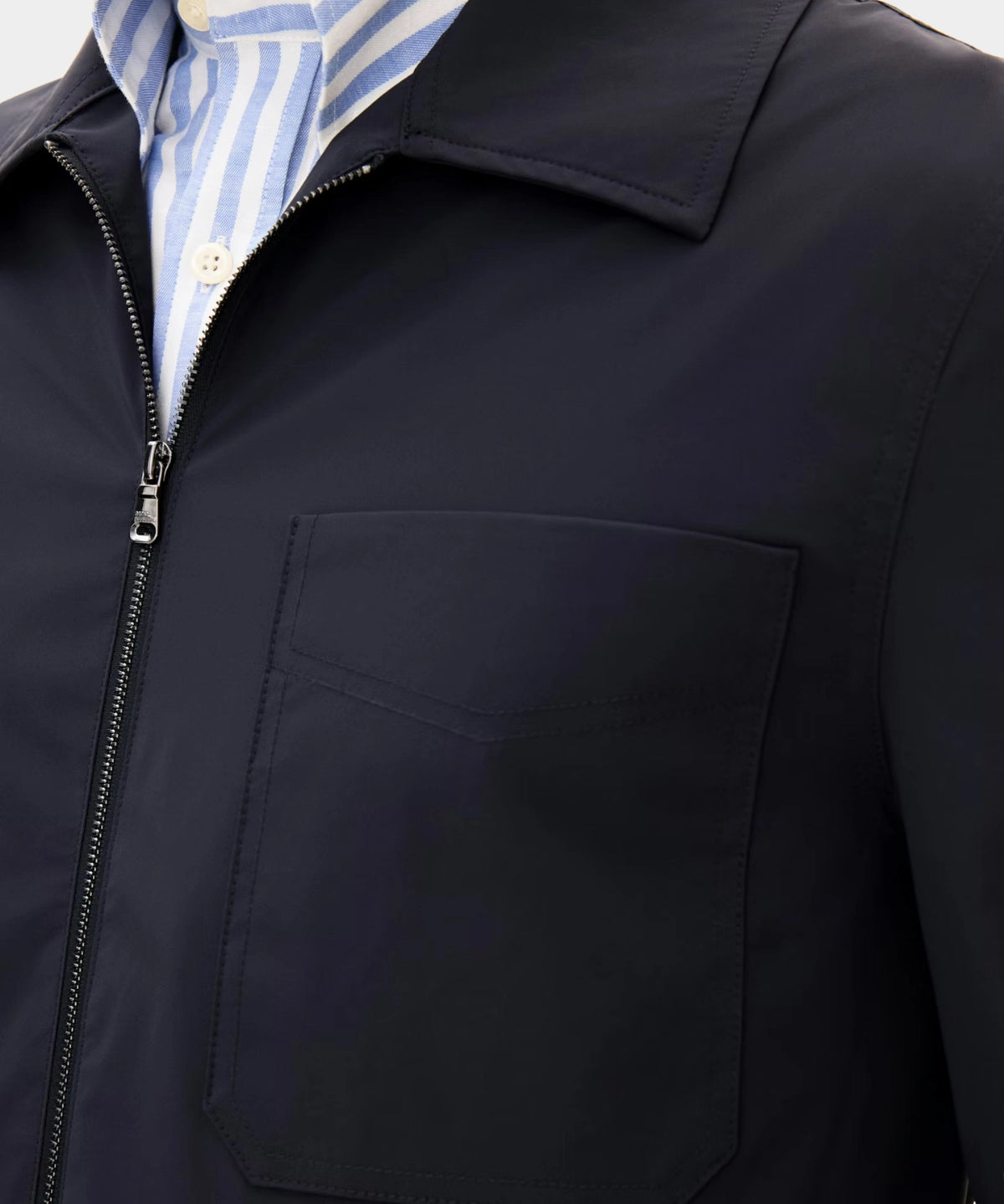 Light Zipped Shirt Jacket - Navy - Hugo Sthlm