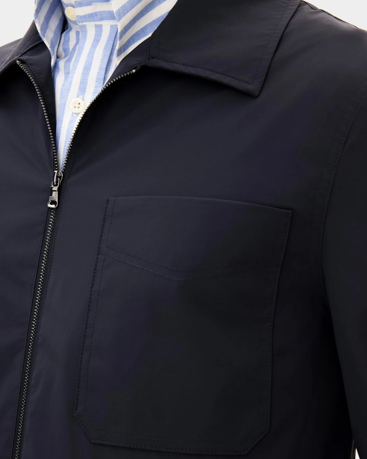 Light Zipped Shirt Jacket - Navy - Hugo Sthlm