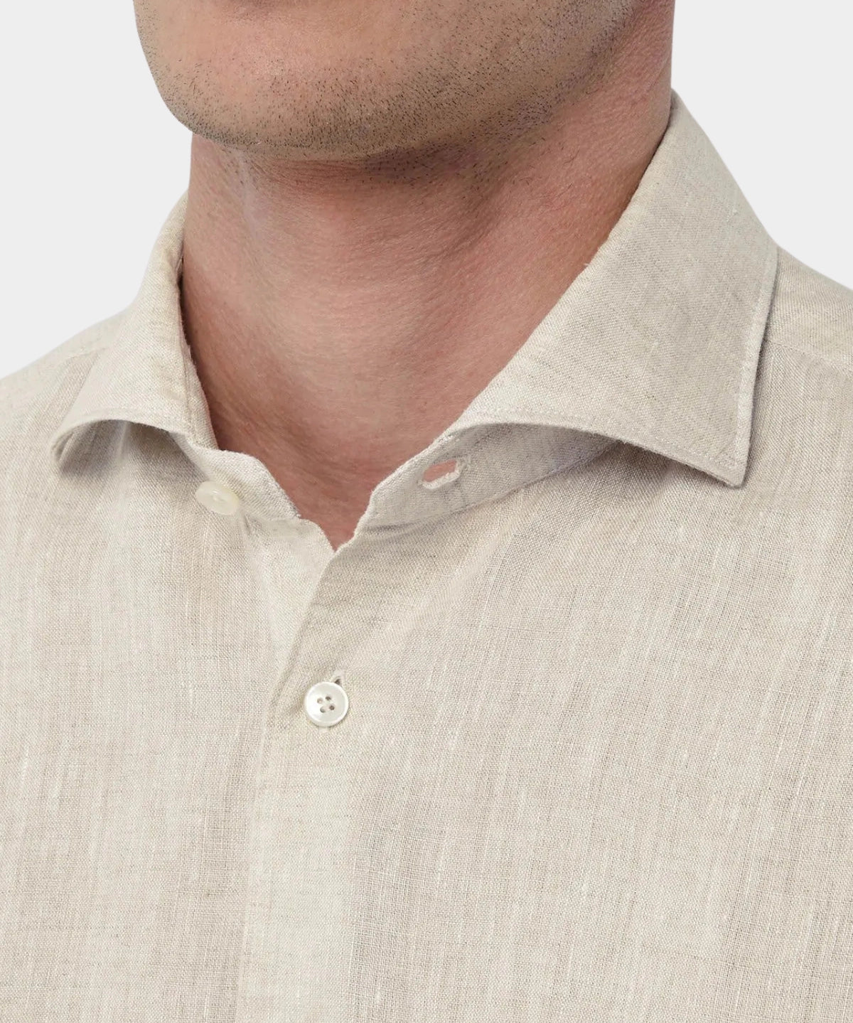 Yarn Dyed Linen Shirt - Sand - Hugo Sthlm