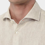 Yarn Dyed Linen Shirt - Sand - Hugo Sthlm