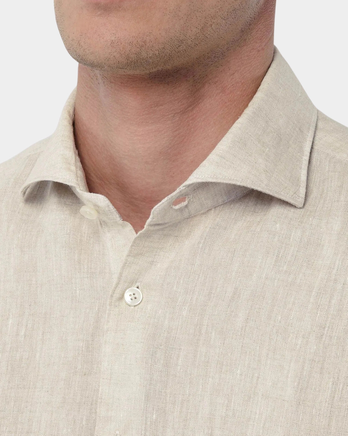 Yarn Dyed Linen Shirt - Sand - Hugo Sthlm