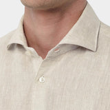 Yarn Dyed Linen Shirt - Sand - Hugo Sthlm