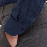 Yarn Dyed Linen Shirt - Navy - Hugo Sthlm