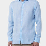 Yarn Dyed Linen Shirt - Lt Blue - Hugo Sthlm