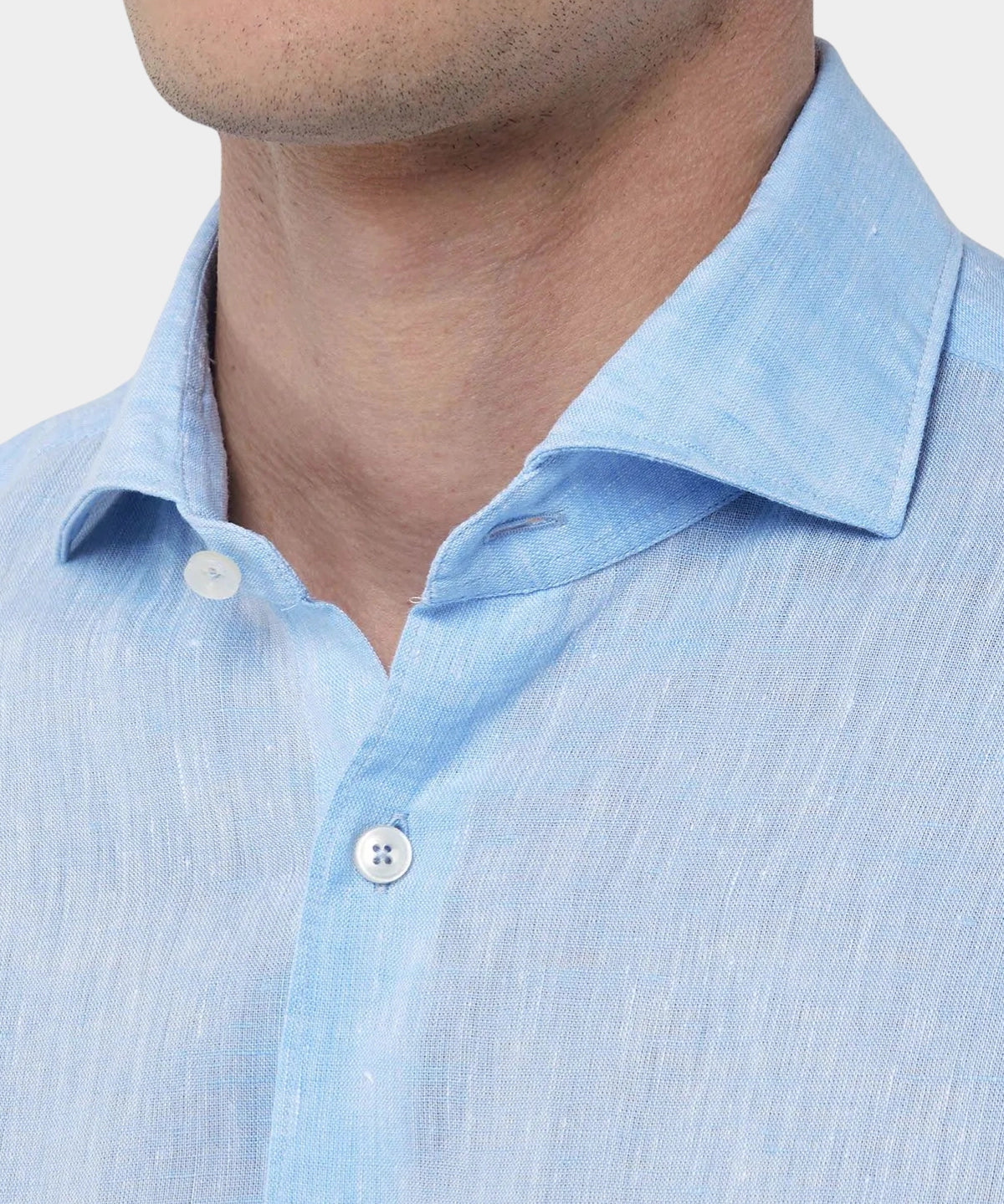 Yarn Dyed Linen Shirt - Lt Blue - Hugo Sthlm