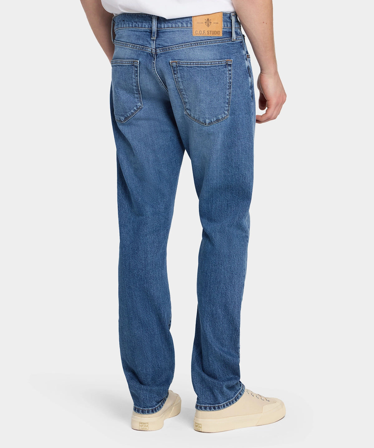 M7 Tapered Comfort Organic Indigo - Washed Blue - Hugo Sthlm