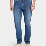 M7 Tapered Comfort Organic Indigo - Washed Blue - Hugo Sthlm