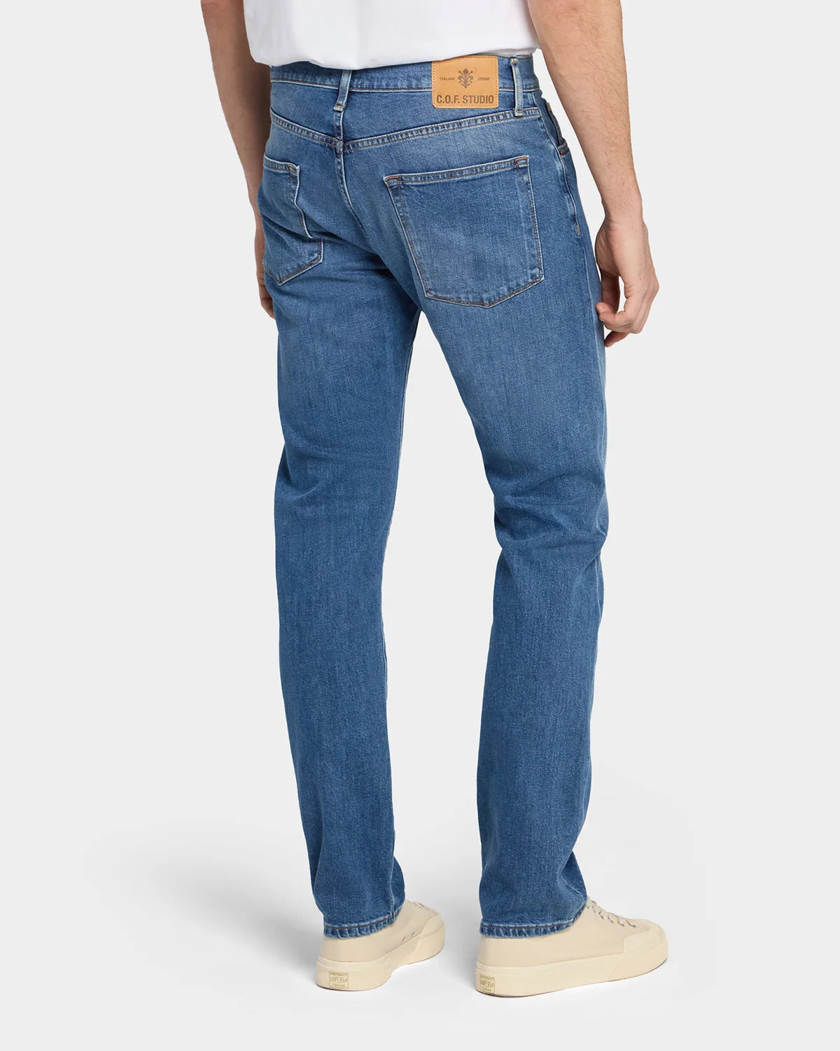 M8 Straight Comfort Organic Indigo - Washed Blue - Hugo Sthlm