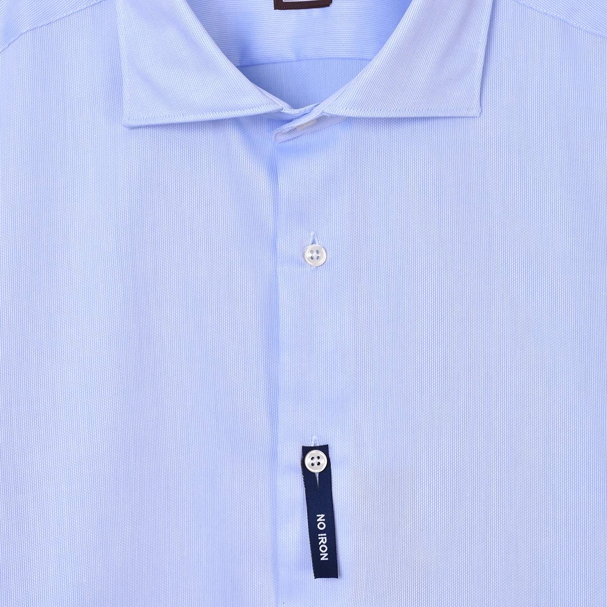 Non Iron Cutaway Broken Twill Shirt - Blue - Hugo Sthlm