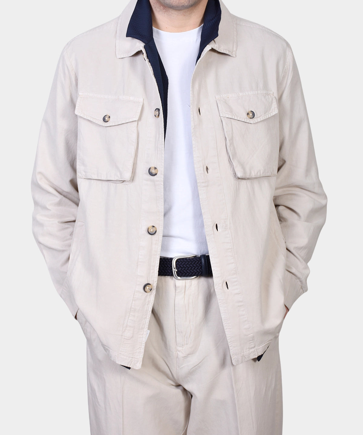 OVERSHIRT COTTON LYOCELL - Beige - Hugo Sthlm